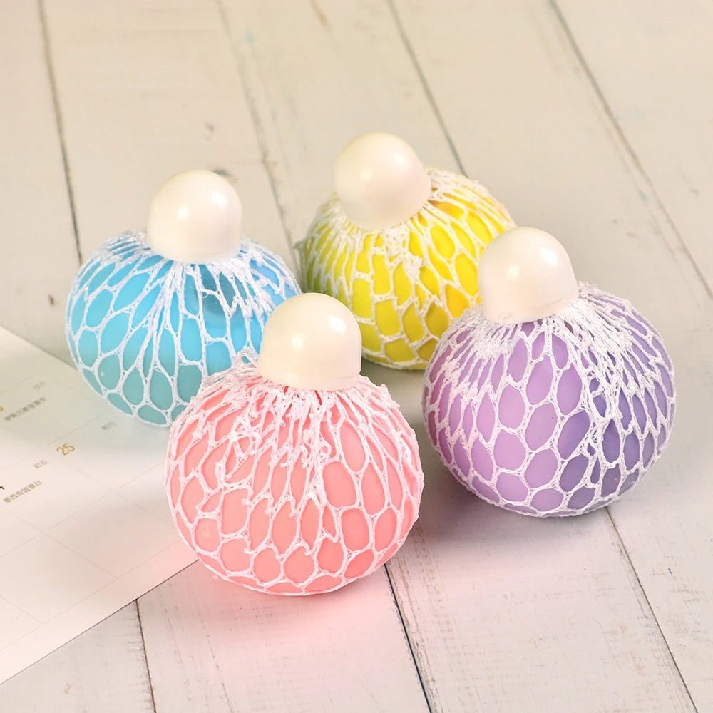4x Neon Power Quetschball – Dein Ultimativer Stressbuster! 4er Set - Straight From The Box